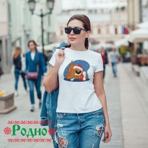 Дамска коледна тениска
