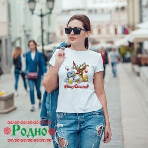 Дамска коледна тениска