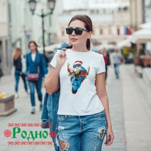 Дамска коледна тениска