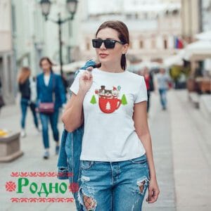 Дамска коледна тениска