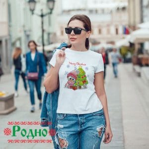 Дамска коледна тениска