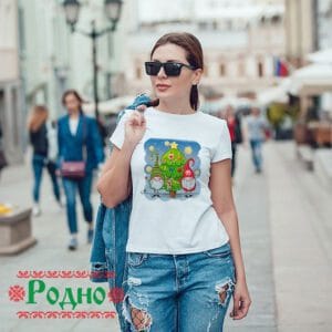 Дамска коледна тениска