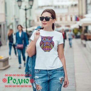 Alternative view of Дамска тениска - Бухал F25