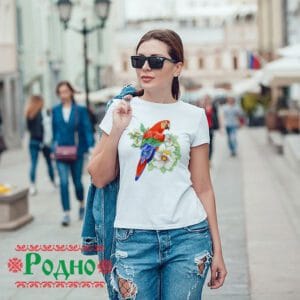 Alternative view of Дамска тениска - Папагал F8
