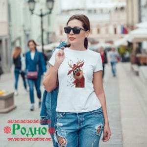 Дамска коледна тениска