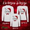 Koledni bluzi s dylag rakav beli28