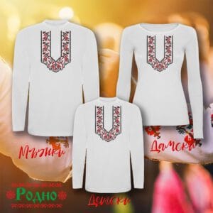 Блуза с дълъг ръкав с шевица - 06