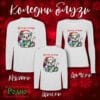 Koledni bluzi s dylag rakav beli meche