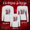 Koledni bluzi s dylag rakav beli snejen chovek
