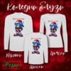 Koledni bluzi s dylag rakav beli sonic